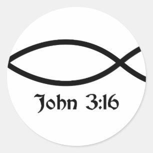 Sticker Rond Poissons de 3h16 de John