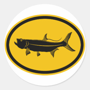 Sticker Rond Poissons de tarpon