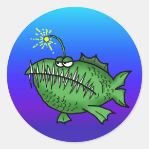 Sticker Rond Poissons Toothy