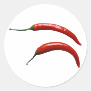 Sticker Rond Poivre de piment fort