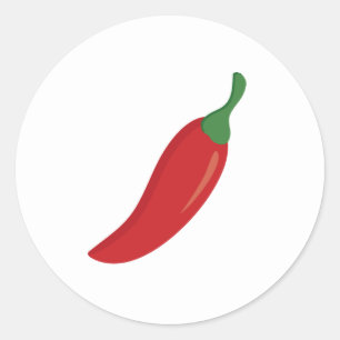 Sticker Rond Poivre de piment rouge