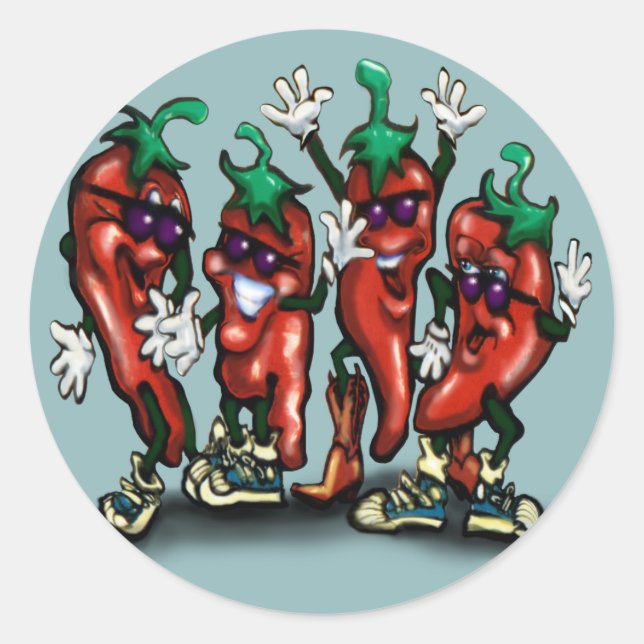 Sticker Rond Poivrons (Devant)