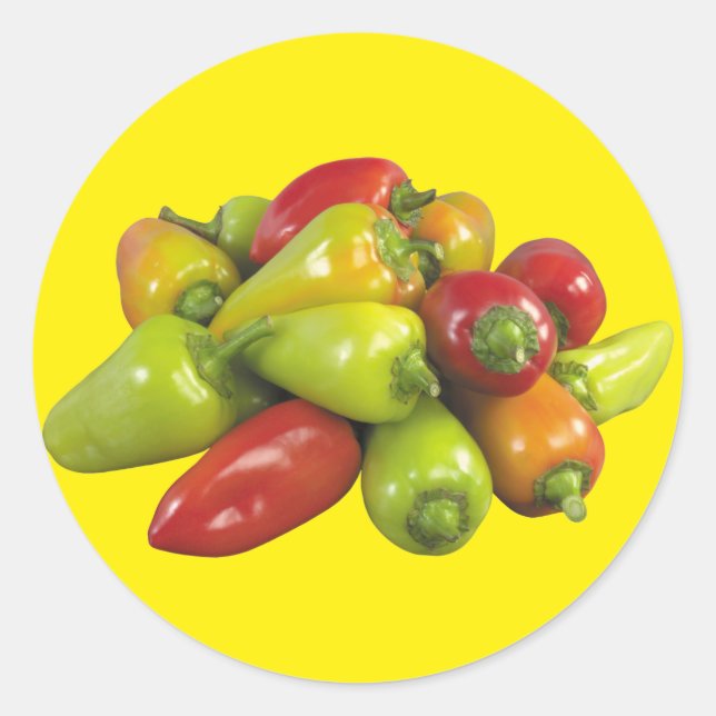 Sticker Rond Poivrons (Devant)