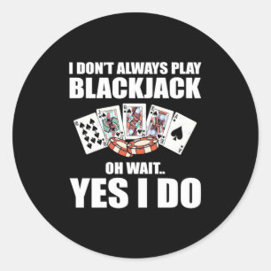 Sticker Rond Poker Oh Attendez Oui Je Le Fais