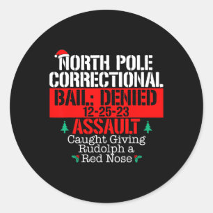 Sticker Rond Pôle Nord Traitement Correctionnel Dons Rudolph Co