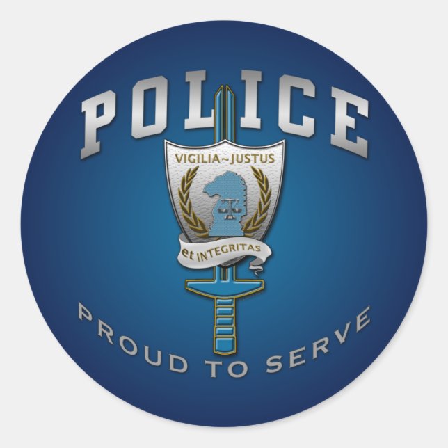 STICKER ROND POLICE (Devant)