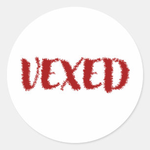 Sticker Rond Police de caractères Vexed-Cool et mot amusant