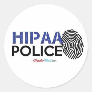 Sticker Rond Police de HIPAA