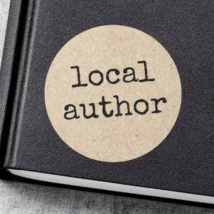 Sticker Rond Police de machine à écrire de l'auteur local Aspec