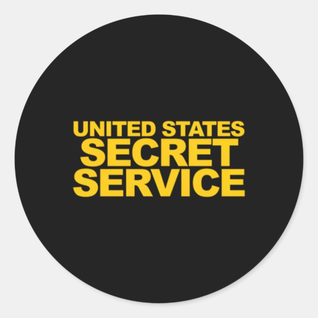 Sticker Rond Police des services secrets américains application (Devant)