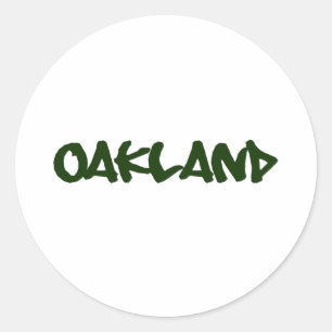 Sticker Rond Police Graffiti Oakland
