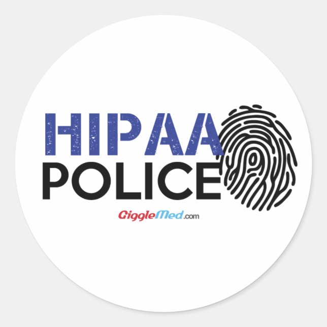 Sticker Rond Police HIPAA (Devant)