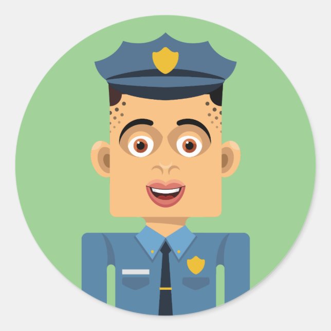 Sticker Rond Policia (Devant)