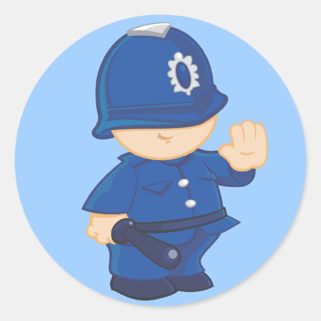 Sticker Rond Policier (Devant)