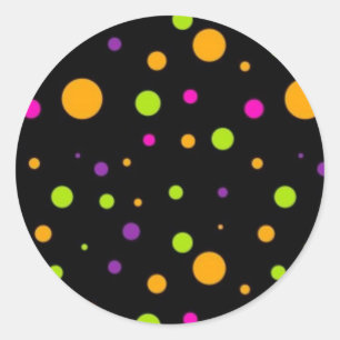 Sticker Rond Polka dot