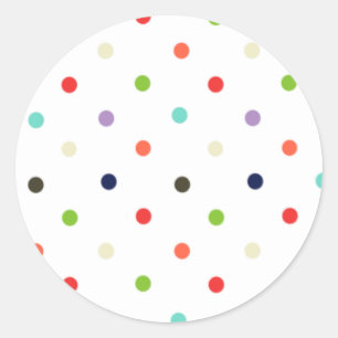 Sticker Rond Polka-dot coloré confetti
