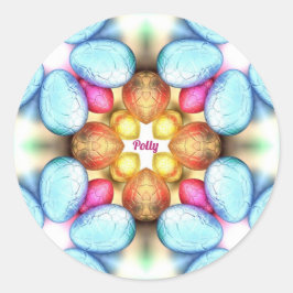 Sticker Rond POLLY EASTER ~WOW ! Jolies oeufs pour les dons de