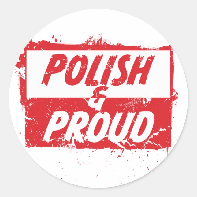 Sticker Rond Polonais et fiers (Devant)