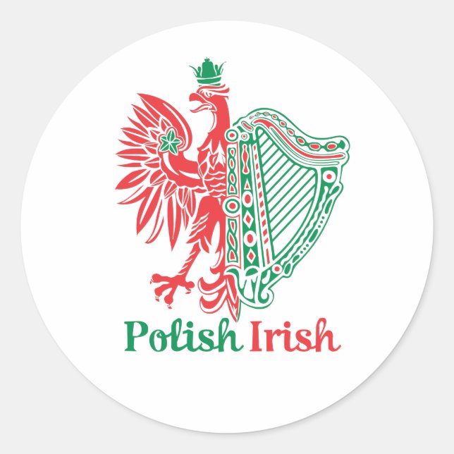 Sticker Rond polonais irlandais (Devant)