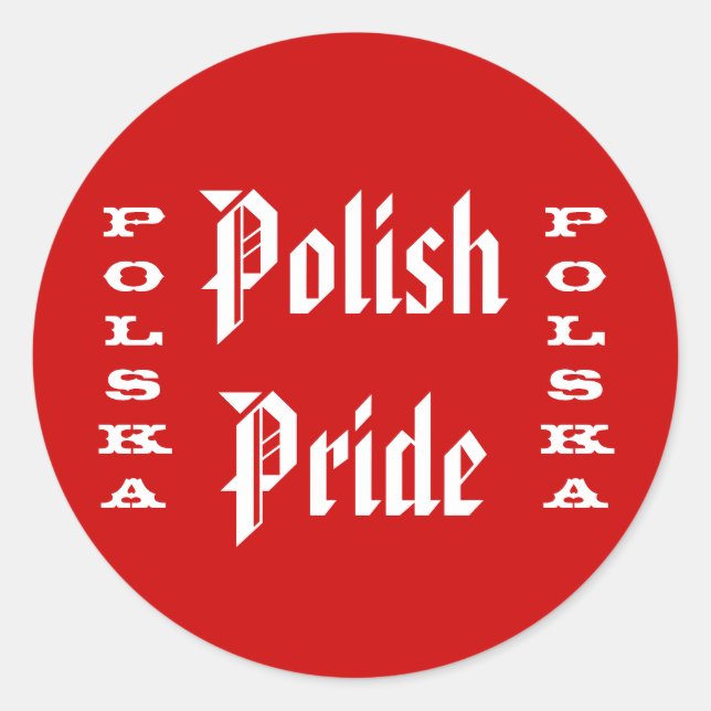 Sticker Rond Polska Pride (Devant)