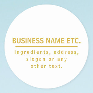 Sticker Rond Polyvalent blanc et or