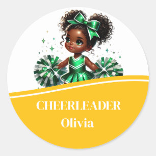 Sticker Rond Pom-pom girl
