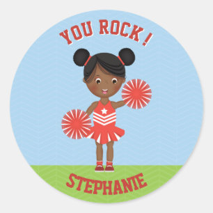 Sticker Rond Pom-pom girl