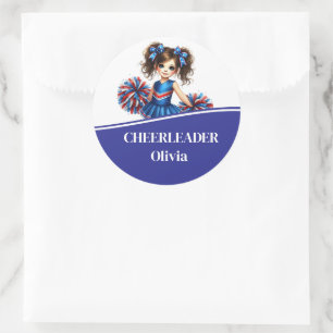 Sticker Rond Pom-pom girl