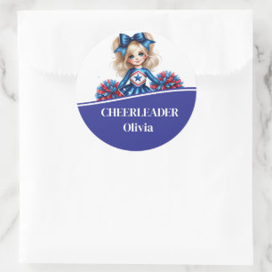 Sticker Rond Pom-pom girl