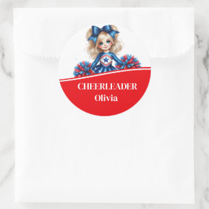 Sticker Rond Pom-pom girl