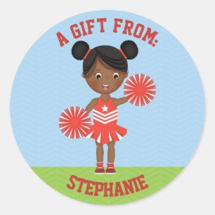 Sticker Rond Pom-pom girl