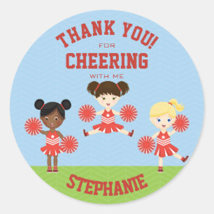 Sticker Rond Pom-pom girl