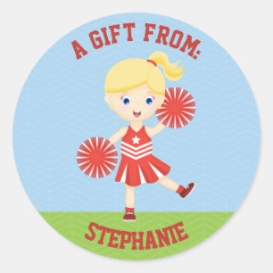 Sticker Rond Pom-pom girl