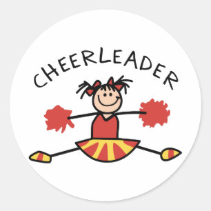 STICKER ROND POM-POM GIRL