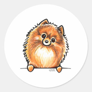 Sticker Rond Poméranie Rouge : Monter les pattes