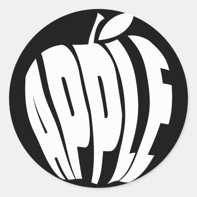 STICKER ROND POMME (Devant)