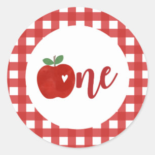 Sticker Rond Pomme de notre Eye premier anniversaire Papier Pla