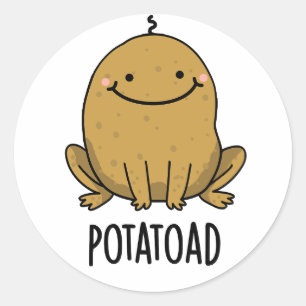 Sticker Rond Pomme de terre amusant pomme de terre tourte