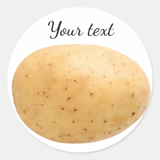 Sticker Rond Pomme de terre crue (Devant)