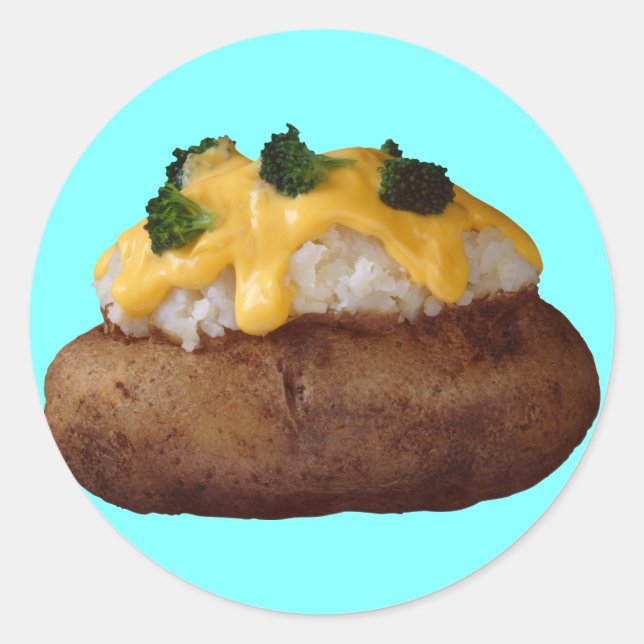 Sticker Rond Pomme de terre cuite (Devant)