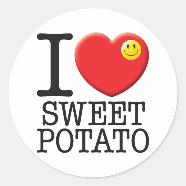 Sticker Rond Pomme de terre sucrée (Devant)