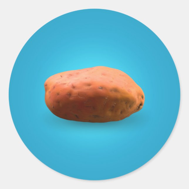 Sticker Rond Pomme de terre sucrée (Devant)