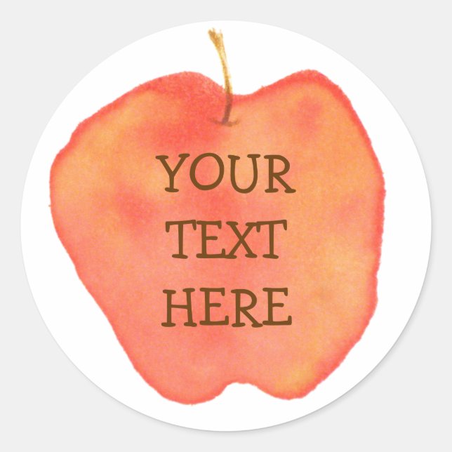 Sticker Rond Pomme personnalisée (Devant)
