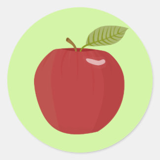 Sticker Rond pomme rouge