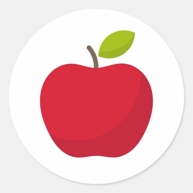 Sticker Rond Pomme rouge (Devant)