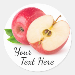 Sticker Rond Pomme rouge