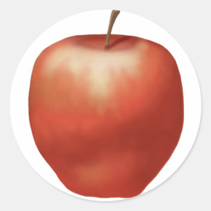 Sticker Rond Pomme rouge