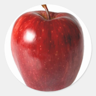 Sticker Rond Pomme rouge brillante