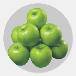Sticker Rond Pomme verte