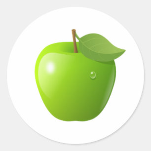 Sticker Rond Pomme verte